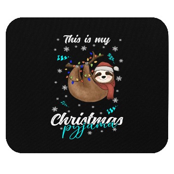 Discover Winter Christmas Pyjama Sloth Mouse Pads
