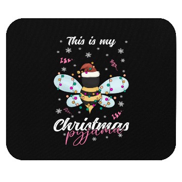 Discover Winter Christmas Pyjama Bee Mouse Pads