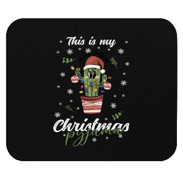 Discover Winter Christmas Pyjama Cactus Mouse Pads