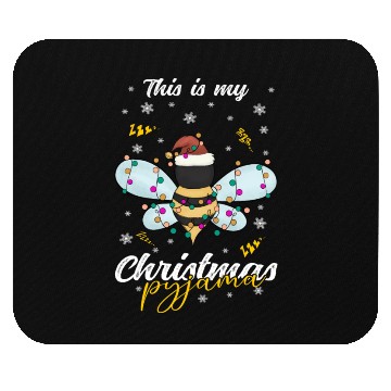 Discover Winter Christmas Pyjama Bee Mouse Pads