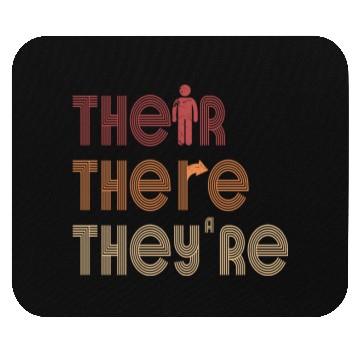 Discover Their There They're English Teacher Grammar Mouse Pads