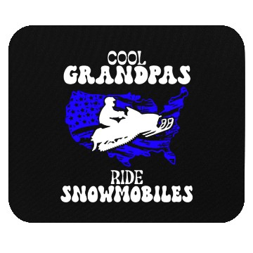 Discover Funny Snowmobile Men Mouse Pads Snowmobiling Winter