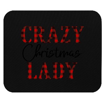 Discover Crazy Christmas Lady Mouse Pads