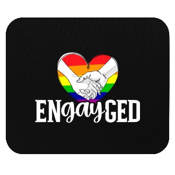 Discover Engayged Rainbow Pride Month LGBTQ Gay Pride Mouse Pads