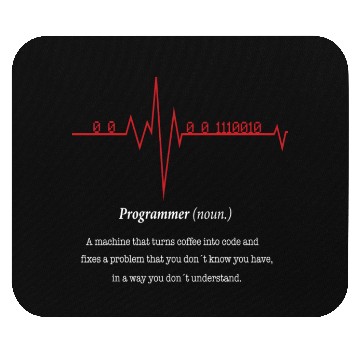 Discover Programmer Heartbeat Mouse Pads