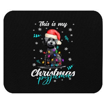Discover Winter Christmas Pyjama Poodle Mouse Pads