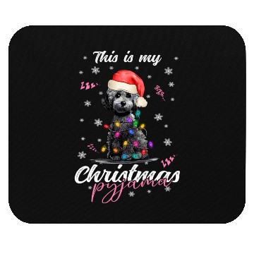 Discover Winter Christmas Pyjama Poodle Mouse Pads