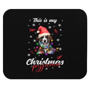 Discover Winter Christmas Pyjama Australian Shepherd Mouse Pads