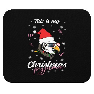 Discover Winter Christmas Pyjama Eagle Mouse Pads