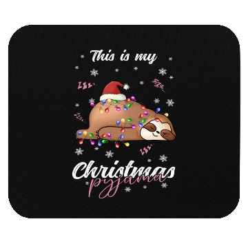 Discover Winter Christmas Pyjama Sloth Mouse Pads