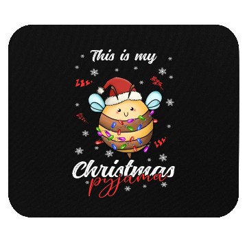 Discover Winter Christmas Pyjama Bee Mouse Pads