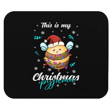 Discover Winter Christmas Pyjama Bee Mouse Pads