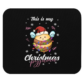 Discover Winter Christmas Pyjama bee Mouse Pads