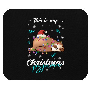 Discover Winter Christmas Pyjama Sloth Mouse Pads