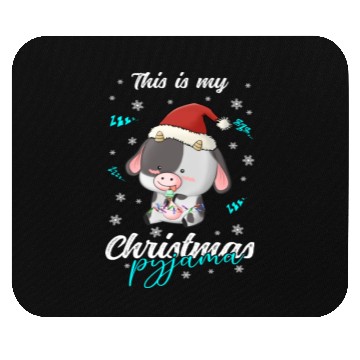 Discover Winter Christmas Pyjama Cow Mouse Pads