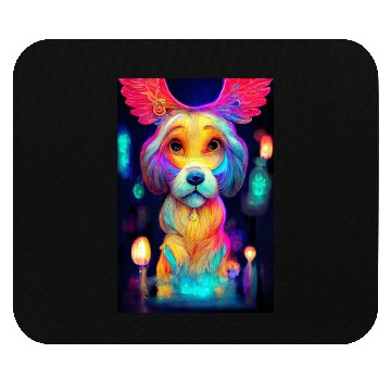 Discover Angel Dog 012 Mouse Pads
