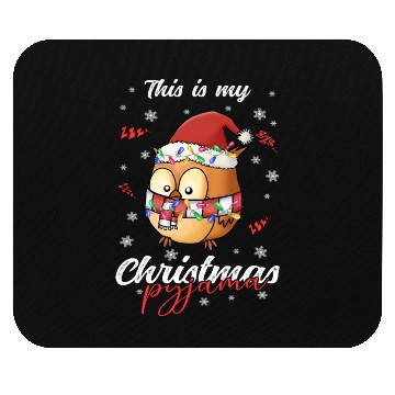 Discover Winter Christmas Pyjama Owl Mouse Pads