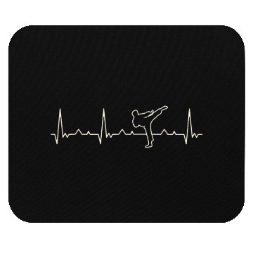 Discover Karate High Kick. Heart. Love. EKG. Pulse. Beat. Mouse Pads