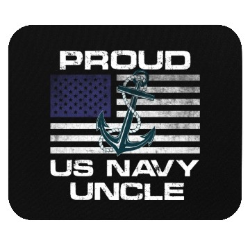 Discover Distressed US Na vy Quote Proud Uncle Mouse Pads