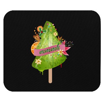 Discover glowing Christmas tree ice cream and decoration Mouse Pads
