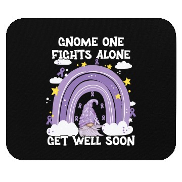 Discover Gnome One Fights Alone Lavender Cancer Mouse Pads