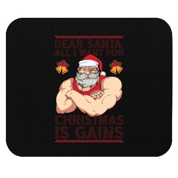 Discover Dear Santa Christmas Gym Training Holiday Workout Mouse Pads