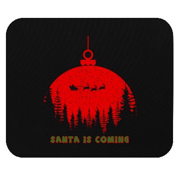 Discover Christmas Santa Is Coming Santa Candy Cane Throne Mouse Pads
