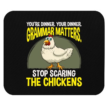 Discover Funny Grammar Teacher Chicken Farming Mouse Pads