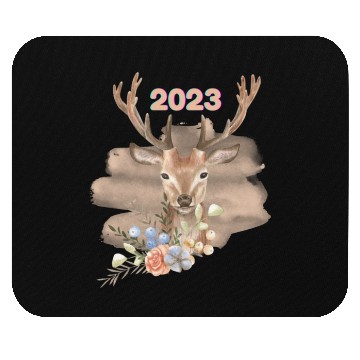 Discover Brown Beige Watercolor Illustrated Deer Mouse Pads