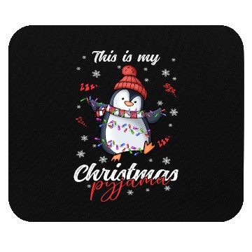 Discover Winter Christmas Pyjama Penguin Mouse Pads