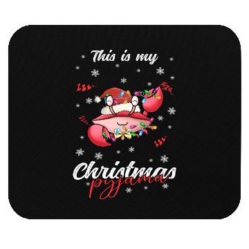Discover Winter Christmas Pyjama Crab Mouse Pads