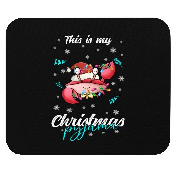 Discover Winter Christmas Pyjama Crab Mouse Pads
