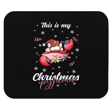 Discover Winter Christmas Pyjama Crab Mouse Pads
