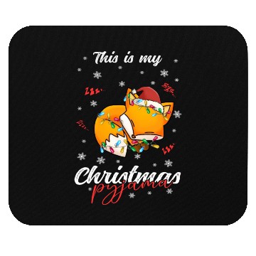 Discover Winter Christmas Pyjama Fox Mouse Pads