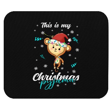 Discover Winter Christmas Pyjama Monkey Mouse Pads