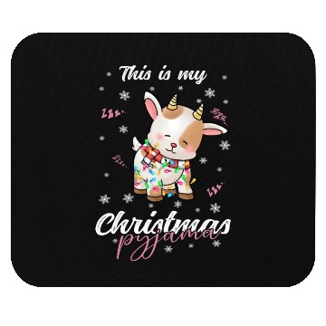 Discover Winter Christmas Pyjama Goat Mouse Pads