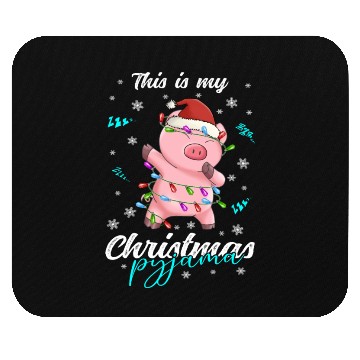 Discover Winter Christmas Pyjama Pig Mouse Pads