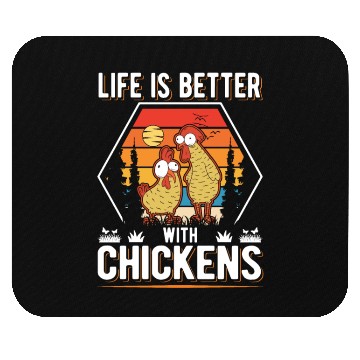 Discover Chickens Farmer Chicken Coop Mouse Pads