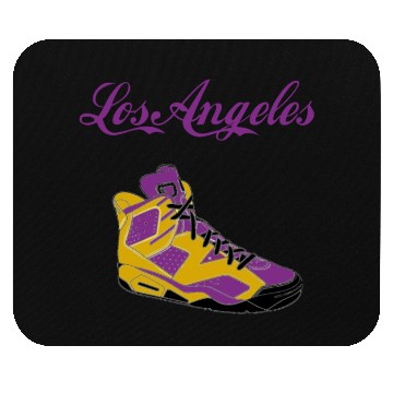 Discover SHOES LOS ANGELES BASKETBALL YELLOW AND PURPLE Mouse Pads