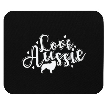 Discover Love Aussie Australian Shepherd Dog Mouse Pads