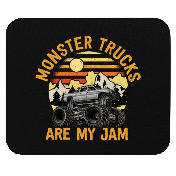 Discover Monster Trucks Are My Jam Vintage Retro Mouse Pads