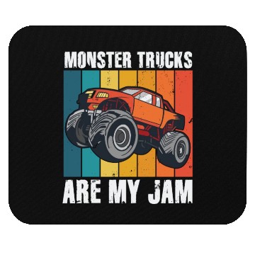 Discover Monster Trucks Are My Jam Vintage Retro Mouse Pads