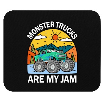 Discover Monster Trucks Are My Jam Vintage Retro Mouse Pads