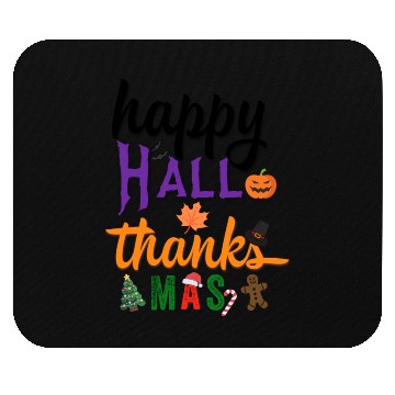 Discover Happy Hallothanksmas Mouse Pads