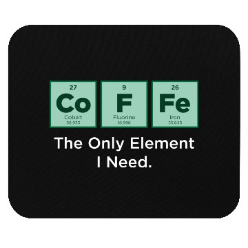 Discover COFFEE The Only Element I Need Periodic Table Mouse Pads