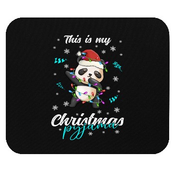 Discover Winter Christmas Pyjama Panda Mouse Pads