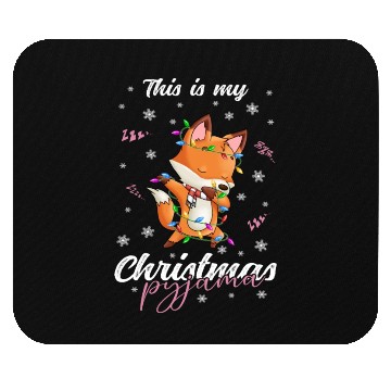 Discover Winter Christmas Pyjama Fox Mouse Pads