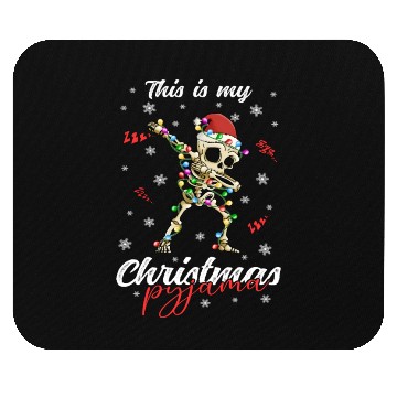 Discover Winter Christmas Pyjama Skeleton Mouse Pads