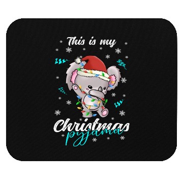 Discover Winter Christmas Pyjama Elephant Mouse Pads