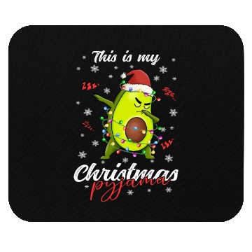 Discover Winter Christmas Pyjama Avocado Mouse Pads